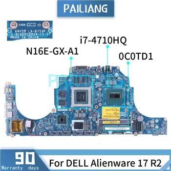 Pre DELL Alienware 17 R2 i7-4710HQ Notebook Doska LA-B753P 0C0TD1 SR1PX N16E-GX-A1 DDR3 pre Notebook Doske