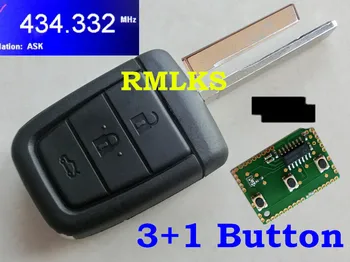 RMLKS Smart Skladacie Diaľkové príveskom, 3 tlačidlá +Panika 433MHz ID46 Čip Uncut Čepeľ Flip 4 Tlačidlo Diaľkového Kľúča Vozidla FCC ID:OUC6000083