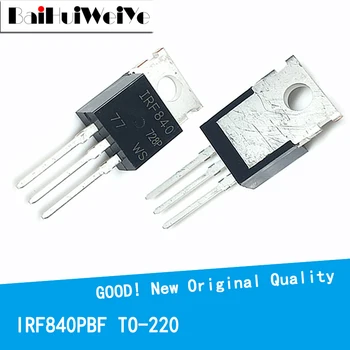 10PCS/VEĽA IRF840PBF IRF840 500V/8A K-220 Nové a Originálne IC Chipset MOSFET MOSFT TO220