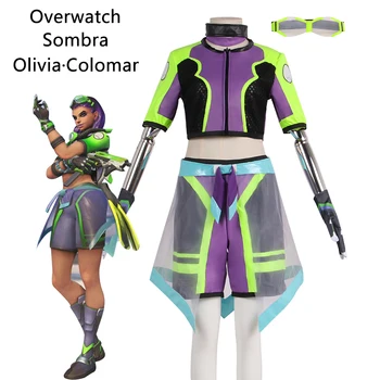 Hra Overwatch Sombra Olivia·Colomar Cosplay Kostýmy Lete Snorkeler Jednotné Oblečenie Halloween Karneval Oblek Pre Ženy, Dievčatá