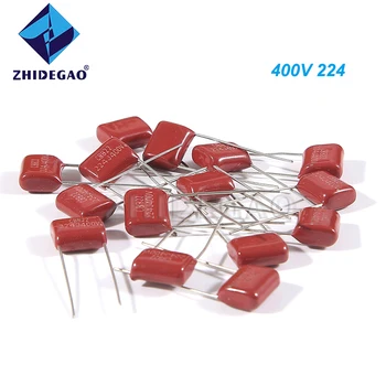 ZHIDEGAO 20PCS 400V224J 0.22 UF 220NF 400V 224J 224 CBB P10 Polypropylénový film kondenzátor