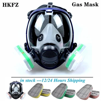 full face chemické plynová maska, 6800 maska proti prachu farba insekticíd sprej silica gel plná maska filter laboratórne zváracie Plynové Masky