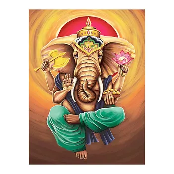 Náboženstvo Nástenné Maľby Diamond Hinduistický Boh Slon Umenie a Remeslá Súpravy Plný Vŕtačky Farba 5D Diy Domáce Stenu Decor