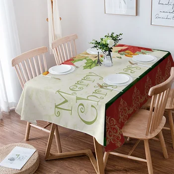 Vianočné Kvet Geometrické Štruktúry Svadobný Stôl Nepremokavé Tkaniny Oilproof Jedálenský Stôl Kryt Kuchyňa Domova Obrus