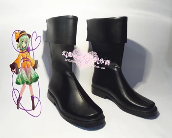 Touhou Projektu Komeiji Koishi Čierne Krátke Halloween Cosplay Topánky Topánky H016