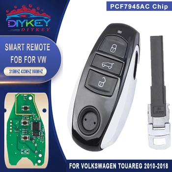 DIYKEY 315MHz/ 433MHz/ 868MHz PCF7945AC Čip Karty Smart card Diaľkové príveskom pre Volkswagen Touareg 2010 2011 2012 2013 2014 2015-2018