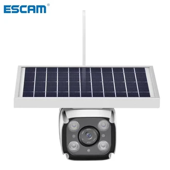 ESCAM QF460 4G Solárne Kamera s 2-pásmov Intercom 5.5 w Solárny Panel PIR detektor Pohybu Voľného Ukladacieho priestoru typu Cloud HD IP Kamera Rainproof