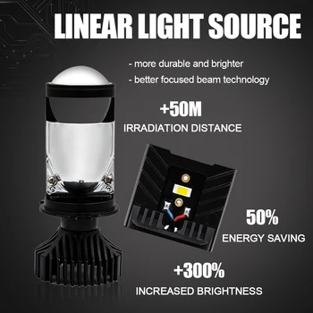 E18-T9 auto svetlometu žiarovka H4 je univerzálne LED svetelných zdrojov vyrobené z csp čipom a Chladičom Objektív,výstup 12v 6000K bodové svetlo