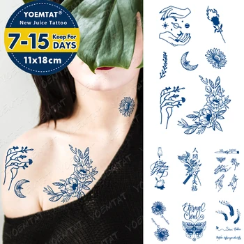 Šťava Atrament Tetovanie Body Art Trvalé Vodotesné Dočasné Tetovanie Nálepky Strane Planéty Tetovanie Rameno Falošné Mini Ruže Pierko Tatto Ženy