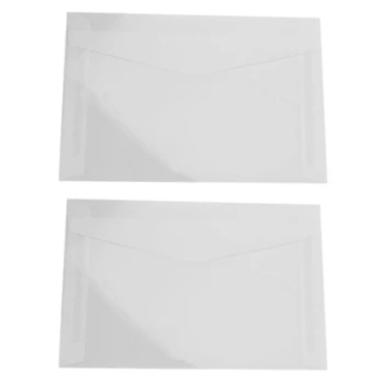 100ks Priehľadných Prázdne Biele Pergamen Papier Obálky Pohľadnice, Pozvánky Kryt Obálok