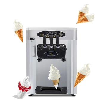 1800W Ice cream maker 3 Príchute Soft Ice cream stroj 25 L/H Žltá/Ružová/Nerez Jogurt zmrzlina R22/R410 CE