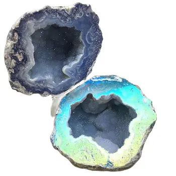 1pcs Prírodné aura Quartz Geode Klastra Crystal Kamene Vzor Domova Kamene Achát