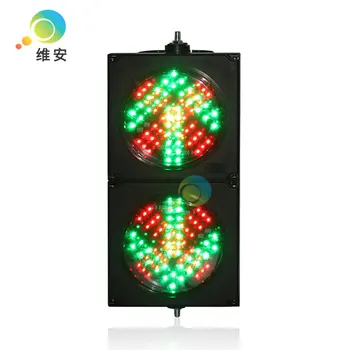 Nový dizajn AC85-265V 200 mm dva aspekty červeného kríža zelená šípka signál parkoviská LED semafor