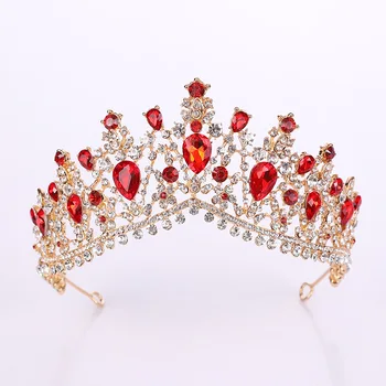 Nový Barokový Európskej Crystal Svadobné Korún Atmosférických Drahokamu Svadobné Headdress Ženy Tiara Šperky, Módne Doplnky Do Vlasov