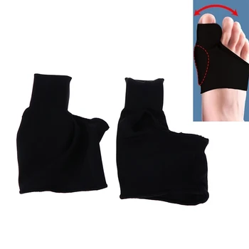1Pair Black Enhanced Prst Hallux Valgus Traky Big Toe Ortopedické Zmierniť Bolesť Kostí Palec Rukáv Bunion Corrector Ponožky Oddeľovač