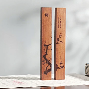 Pevné Drevené Čínsky Paperweights Eben Čínsky Calligraphie Maľovanie Paperweights Ryžový Papier Stlačením Kniha Stlačením Pisapapeles
