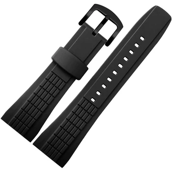 Nové Vysoko Kvalitné gumené popruh Black Potápanie Silikónové Watchbands fit SNAE17 SRH013 SPC007J1