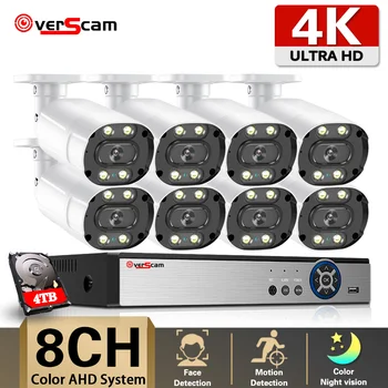 8MP 8CH Zabezpečenia Ochrany kamerový Systém 4K Xmeye Analógový Monitorovanie Cam Vonkajší kamerový Auta Domov AHD CCTV Kamery Nastaviť