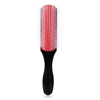 9-Riadky Detangling Vlasov Kefa Detangler Hairbrush Pokožku Hlavy Masér Styling Špirála Drop Shipping
