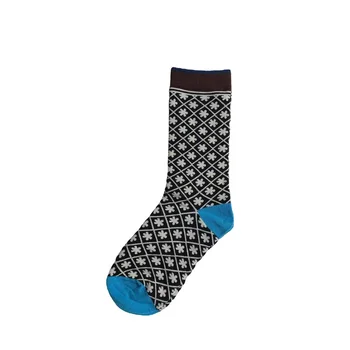 Retro Geometrické Znázornenie Kvetinový Koberčeky Bavlnené Ponožky pre Ženy