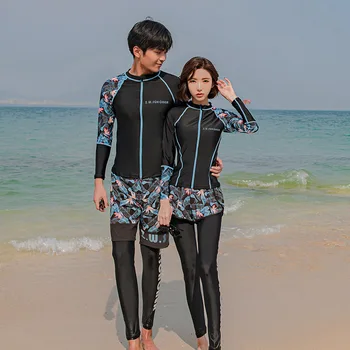 Ženy, Muži celotelové Plavky Stinger Vyhovovali UV Ochranu pred Slnkom Plaviek Plus Veľkosť M-5XL Dlhý Rukáv Predné Zip Plávanie Tričko Nohavice