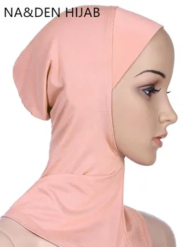Vedúci nosenie krku kryt Žien na plný kryt Vnútorného klobúk Modálne Moslimské šatky Underscarf Islamskej vnútorné Spp Krku hlavu kapoty 12pcs/veľa