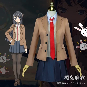 Nové Anime Sakurajima Mai Cosplay Kostým Jednotné Oblečenie, Karneval, Halloween Kostýmy pre Ženy S-XL