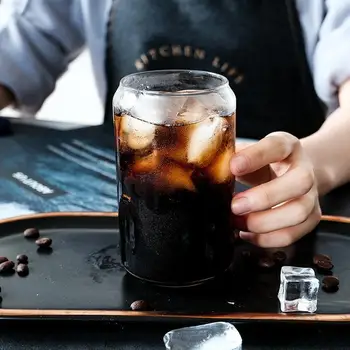 Transparentné sklo cola pohár mlieka pohár domácnosti zmluvne kreatívne a svieži, čaj, džús pohár sklo 200℃ najvyššiu