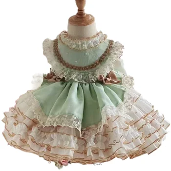 Španielsky Deti Princezná Lolita Šaty Dievča Šaty Batoľa Dievča Vianočné Oblečenie Deti Šaty pre Dievčatá Dievčatá Eid Šaty Aremax