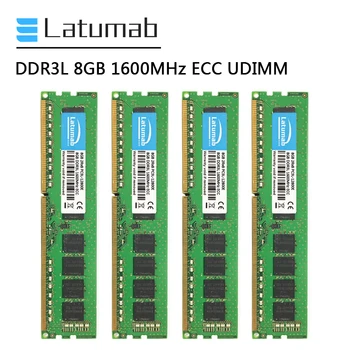 Latumab DDR3L 8 GB 16 GB 32 GB 1600MHz Stanicu Pamäť 240Pin ECC UDIMM PC3L-12800E Memoria RAM DDR3 1.35 V ECC Unbuffered RAM