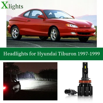 Xlights Pre Hyundai Coupe Tiburon 1997 1998 1999 Led Žiarovky Svetlometu Nízka Vysoká Lúč, svetlo Svetlomet Auto Svetla Príslušenstvo 6000K 12V