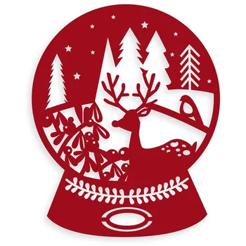 Vianočné Moose Snehu Lesa Snehová Guľa Vianoce Rezanie Kovov Zomrie Šablóny Pre Diy Scrapbooking Foto Papier Karty Remesiel Nové 2019 Zomrieť