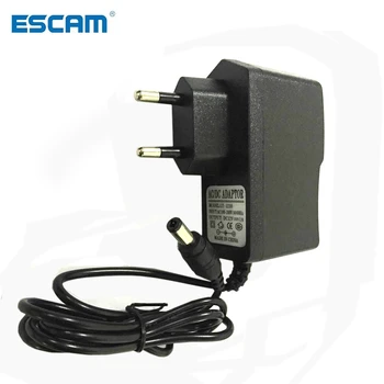 ESCAM 100-240V DC 12V 1A EÚ Zapojte AC/DC Napájací adaptér nabíjačka, Napájací Adaptér pre bezpečnostné CCTV Kamera (2.1 mm * 5,5 mm)
