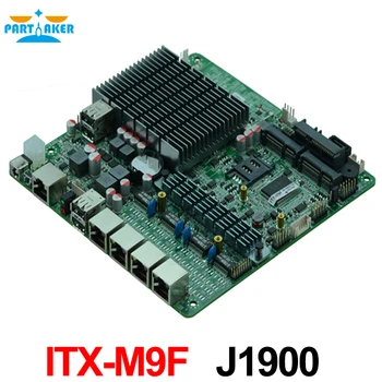 Firewall priemyselné vložené dosky ITX_M9F podporuje Intel J1900/2.00 GHz Quad core procesor s 1*VGA/6*USB/2*KOM