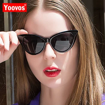 Yoovos 2021 Vintage Cateye slnečné Okuliare Ženy, Luxusné Okuliare Dvoch Veľkostiach Vonkajšie Nákupné Ulice Poraziť Oculos De Sol Gafas UV400