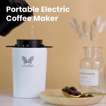 Multi-funkčný kávovar Stroj Bezdrôtové Elektrické Bean Brúska Pohár Prenosný Mini Typ Kávy Fľaše pre pešiu Turistiku Vonkajšie Použitie