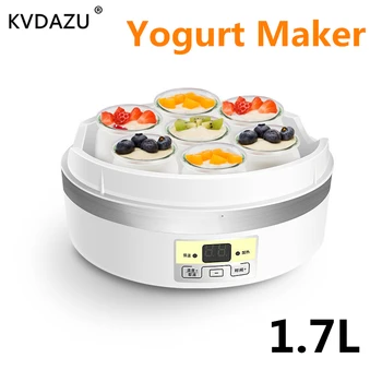 Elektrické Jogurt Maker Nehrdzavejúcej Ocele Líniové Automatické Mini Jogurt Stroj poháre na jogurt kuchynské spotrebiče, HOBBY Nástroj Sklo pohár