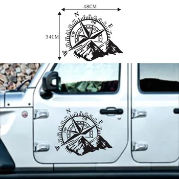 Kompas cross-country grafika auto nálepky DIY ozdobu modelovanie rv caravan kapota vinyl carrier truck dvere, okno príslušenstvo