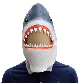 Latex Zvierat, Maska, Kostým Príslušenstvo Novinka Halloween Party Hlavu Masku Shark MaskScary Maškarný Party Tichom Ryby Cosplay maska