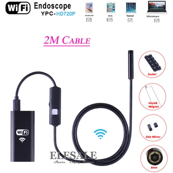 8 mm 2M Bezdrôtový Wifi Endoskopu Android Fotoaparát Borescope HD 720P Nepremokavé Inšpekcie IOS Iphone Endoskopu Fotoaparát