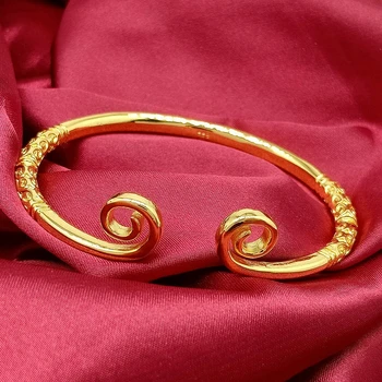 Pevné Putá Vintage Náramok Dámske Šperky Žlté Zlato Vyplnené Klasické Svadobné Dámske Náramok Darček
