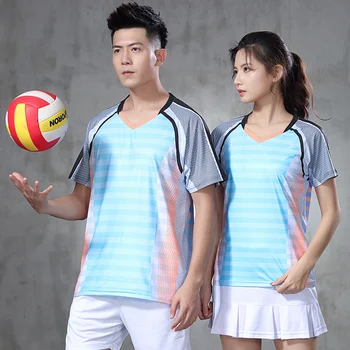 Quick-dry bedminton tričko muži / ženy,športová T-shirt stolný tenis žien priedušná volejbal tímové hry, školenia tričko 3007