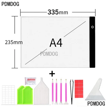 A3 A4/A5 Veľkosť Tri Úrovne Stmievateľné Led Light Pad,Tablet Ochrana Očí Jednoduchšie pre Diamond Maľovanie Výšivky Nástroje a Príslušenstvo