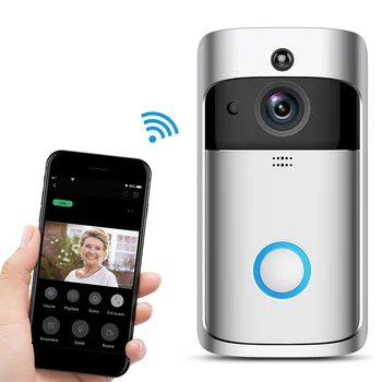Bezdrôtový Video Zvonček Wi-Fi Smart Dvere Kamera pre Monitor Domáce Bezpečnostné Dvere, Telefón, Intercom