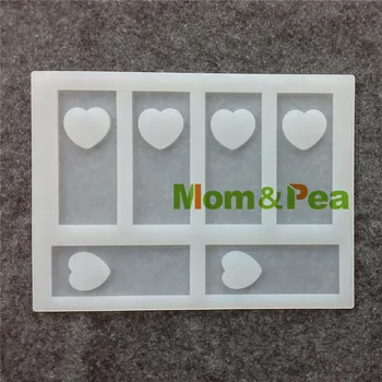 Mama&Pea CX028 Vysokej Kvality Obdĺžnik So Srdcom Otvor Tvarované Silikónové Formy Čokoláda Formy Cake Decoration