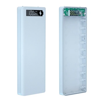 Newesoutorry Odnímateľný QC3.0 USB, LCD Displej DIY 10x18650 Batérie Prípade Power Bank Shell Box Bez Batérie Powerbank Protector