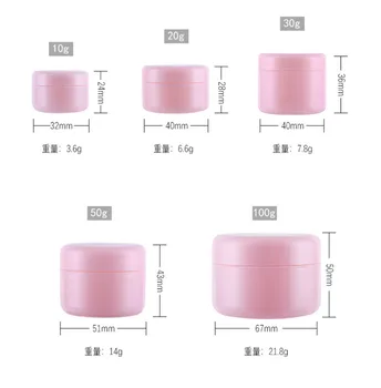 30/60Pcs 10 g 20 g 30 g 50 g 100 g Fľašiach Ružové Plastové Prázdne make-up Jar Hrniec Cestovné Krém na Tvár Krém Kozmetický Kontajner
