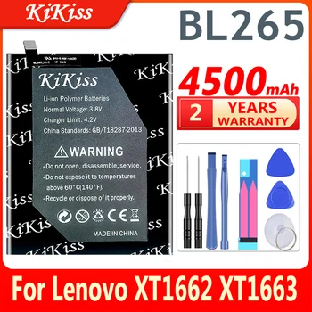 KiKiss 4500mAh BL265 Pre Lenovo M Kung-Fu XT1662 Batérie Pre Motorola MOTO M XT1663 XT1662 BL 265 Telefón Batérie + Darček Nástroje