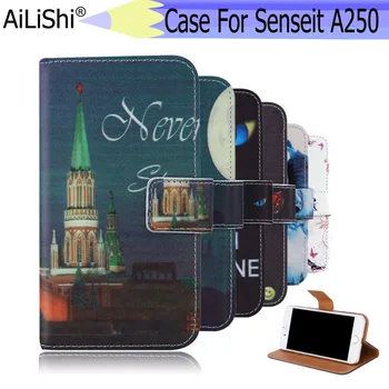 AiLiShi Pre Senseit A250 Prípade Exkluzívny Telefón A250 Senseit Maľované Kožené Puzdro Flip Kreditnej Karty Držiteľ Peňaženka 6 Farieb Na Sklade