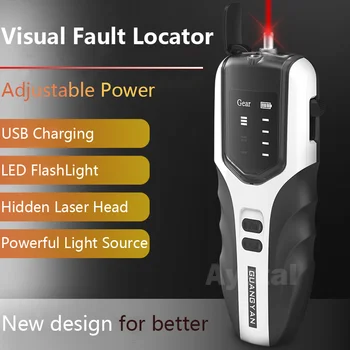 FTTH Vizuálne Poruchy Hľadáčik Optický Červené Laserové Pero Nabíjateľná Batéria s Bleskové Svetlo, 5MW 15MW 20MW 30MW Nastaviteľné VFL